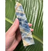 Blue Banded Calcite (Blue Onyx) Tower #47, 584gr