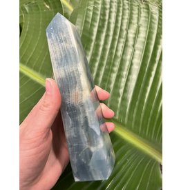 Blue Banded Calcite (Blue Onyx) Tower #48, 606gr