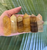 Yellow Fluorite/Yellow with Purple Fluorite Point, Size Medium [50-74gr]