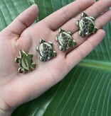 Pyrite Turtle Charms 27mm x 21mm 1 Pack
