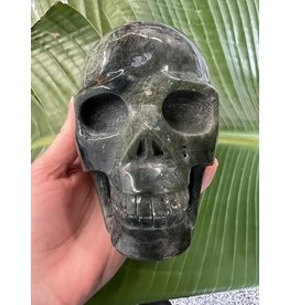 Moss Agate Large Skull #6, 1504gr