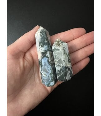 Moss Agate Point, Size Small [25-49gr]