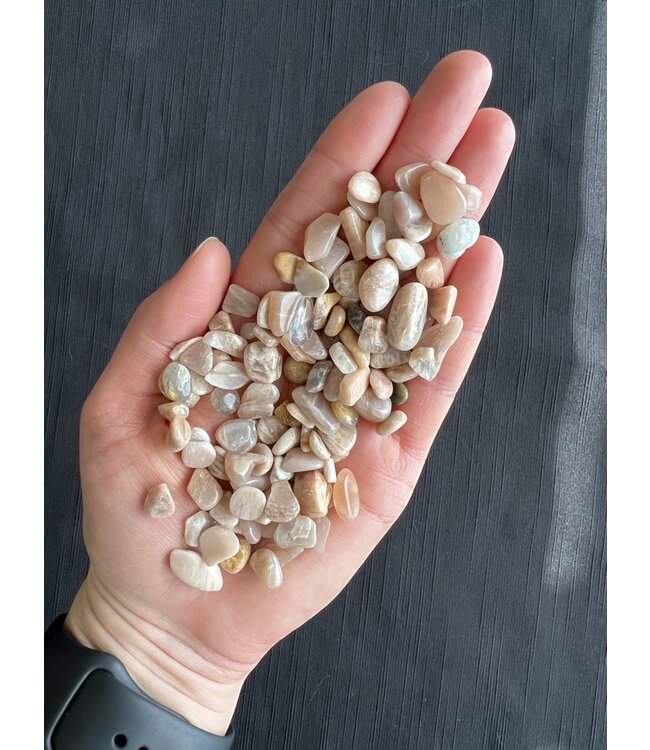 Peach Moonstone Chip Stones, Grade A