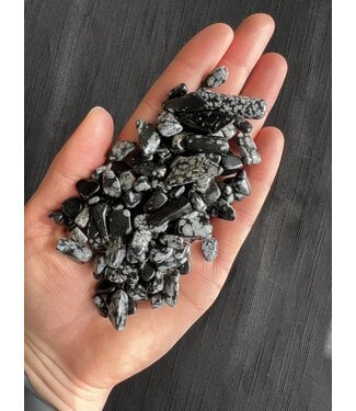 Snowflake Obsidian Chip Stones, Grade A
