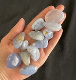 Blue Lace Agate Tumbled Stones, Polished Blue Lace Agate, Grade A; 4 sizes available, purchase individual or bulk
