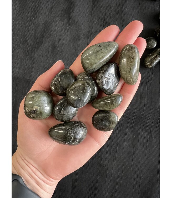 Labradorite Tumbled Stones, Polished Labradorite, Grade A; 3 sizes available, purchase individual or bulk