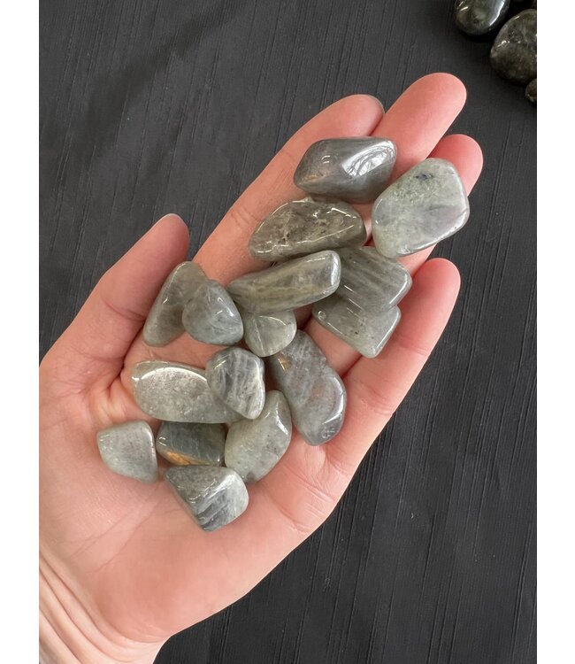 Labradorite Tumbled Stones, Polished Labradorite, Grade A; 3 sizes available, purchase individual or bulk