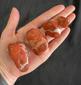 Red Jasper Quartz Tumbled Stones, Polished Red Jasper Quartz, Grade A; 4 sizes available, purchase individual or bulk