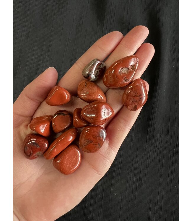 Red Jasper Quartz Tumbled Stones, Polished Red Jasper Quartz, Grade A; 4 sizes available, purchase individual or bulk