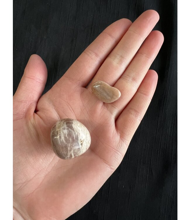 Peach Moonstone Tumbled Stones, Polished Peach Moonstone, Grade A; 2 sizes available, purchase individual or bulk