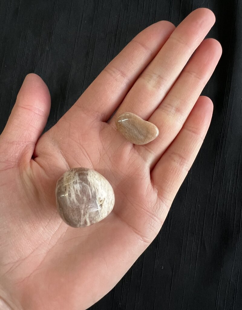 Peach Moonstone Tumbled Stones, Polished Peach Moonstone, Grade A; 2 sizes available, purchase individual or bulk