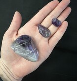 Chevron/Dream Amethyst Tumbled Stones, Polished Dream Amethyst, Grade A; 4 sizes available, purchase individual or bulk