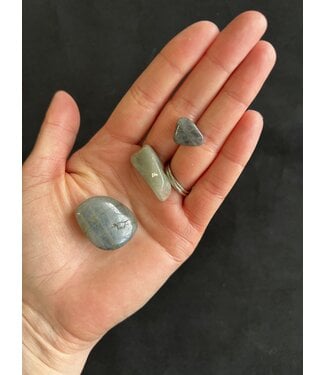 Labradorite Tumbled Stones, Polished Labradorite, Grade A; 3 sizes available, purchase individual or bulk