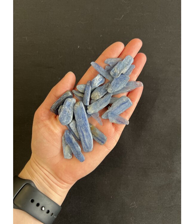Kyanite Tumbled Stones, Polished Kyanite, Grade A; 3 sizes available, purchase individual or bulk