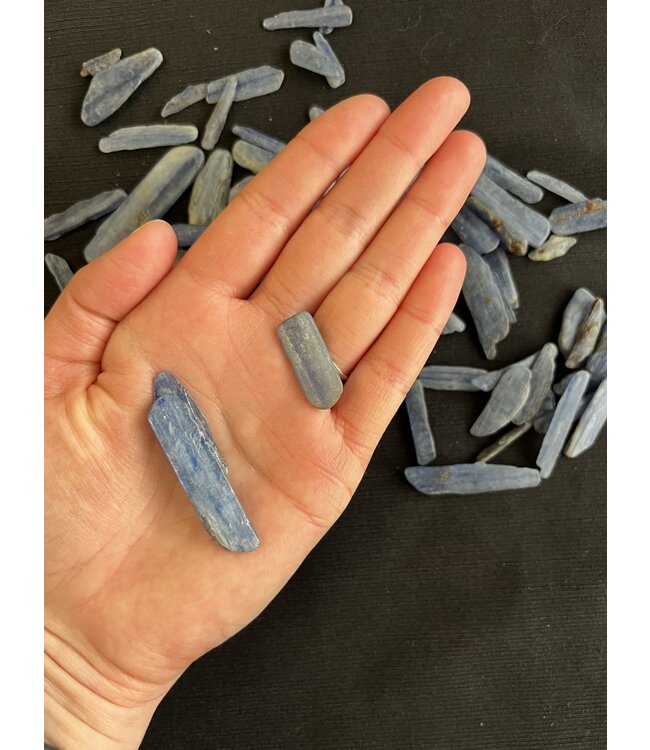 Kyanite Tumbled Stones, Polished Kyanite, Grade A; 3 sizes available, purchase individual or bulk