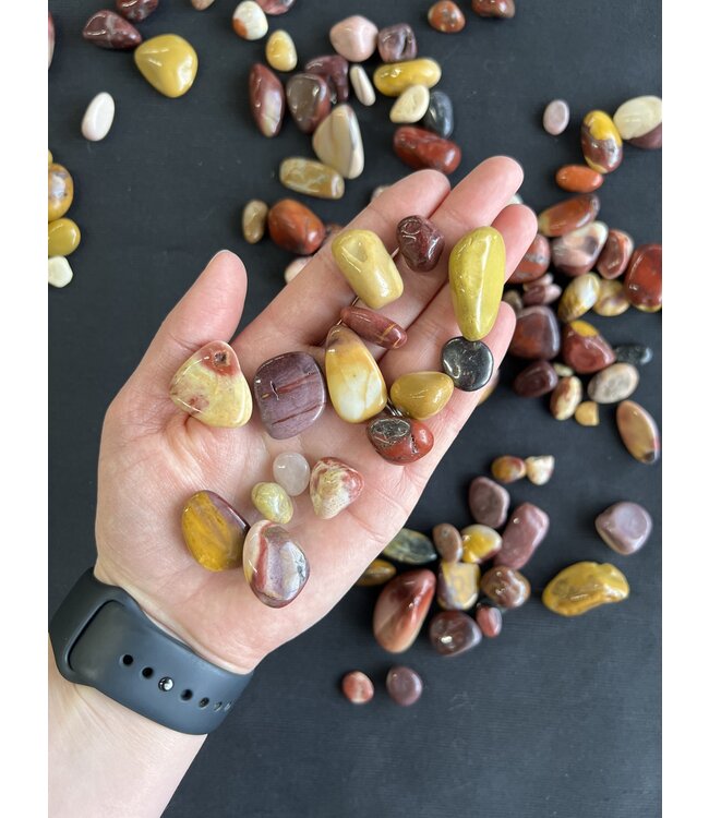 Mookaite Jasper Tumbled Stones, Polished Mookaite Jasper, Grade A; 4 sizes available, purchase individual or bulk
