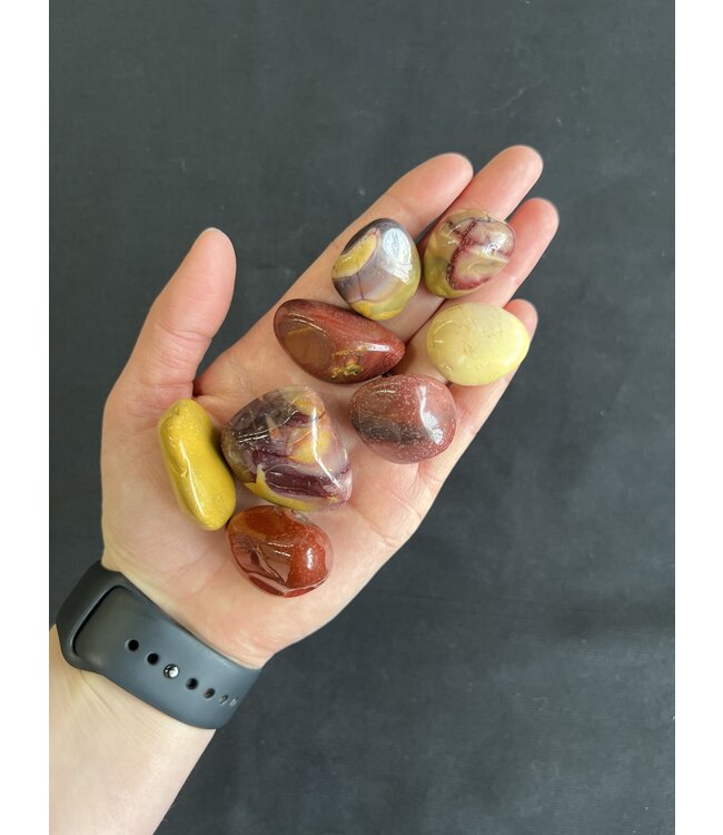 Mookaite Jasper Tumbled Stones, Polished Mookaite Jasper, Grade A; 4 sizes available, purchase individual or bulk