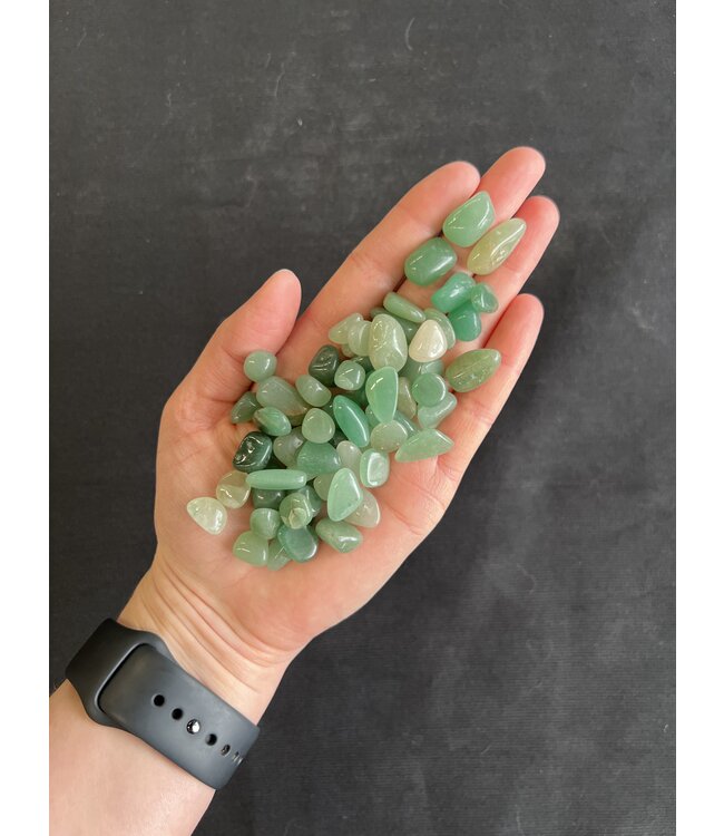 Green Aventurine Tumbled Stones, Polished Green Aventurine, Grade A; 4 sizes available, purchase individual or bulk