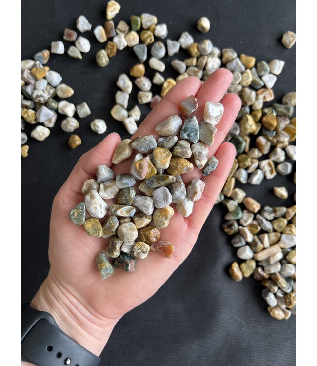 Ocean Jasper Tumbled Stones, Polished Ocean Jasper, Grade A; 4 sizes available, purchase individual or bulk