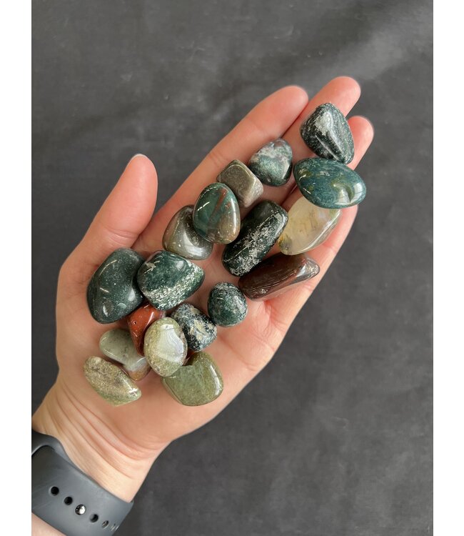Ocean Jasper Tumbled Stones, Polished Ocean Jasper, Grade A; 4 sizes available, purchase individual or bulk