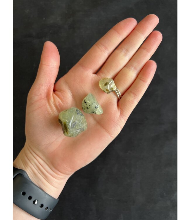 Prehnite Tumbled Stones, Polished Prehnite, Grade A; 3 sizes available, purchase individual or bulk