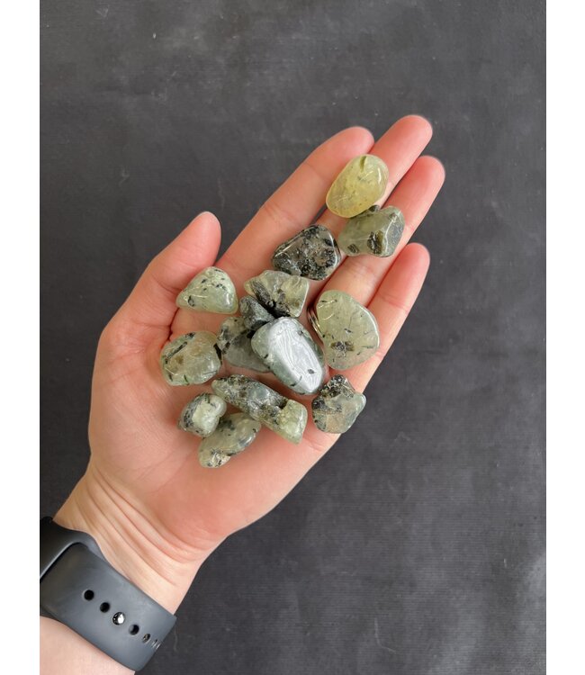 Prehnite Tumbled Stones, Polished Prehnite, Grade A; 3 sizes available, purchase individual or bulk