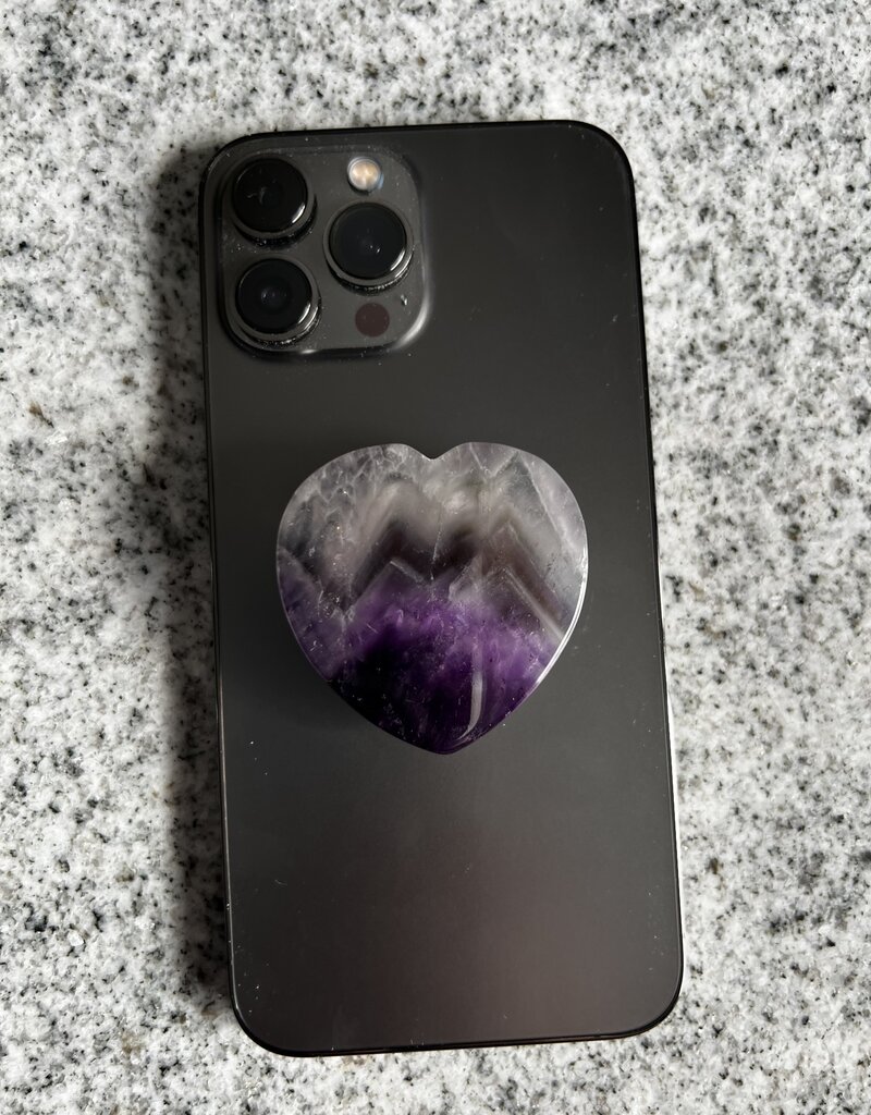 Amethyst Heart Phone Grip