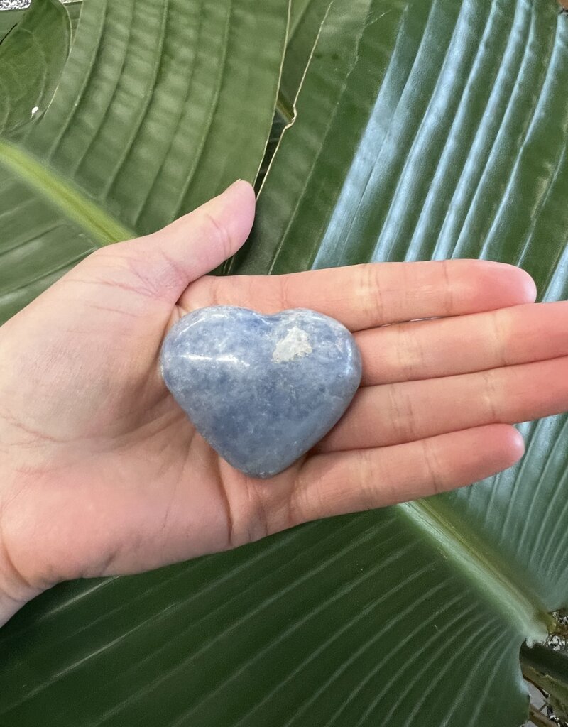 Blue Calcite Heart, Size X-Small [50-74gr]