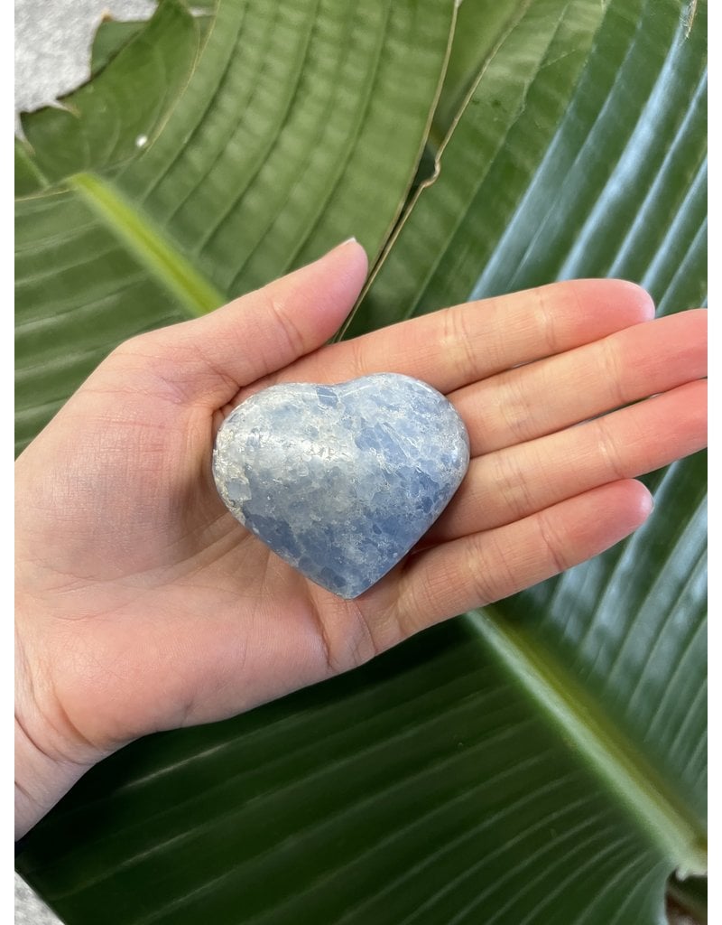 Blue Calcite Heart, Size Small [75-99gr]