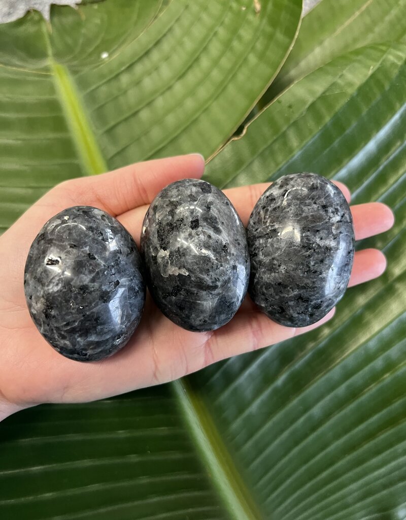 Larvikite Palm Stone, Size Medium [100-124gr]