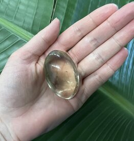 Natural Citrine Palm Stone, Size XX-Small [25-49gr]