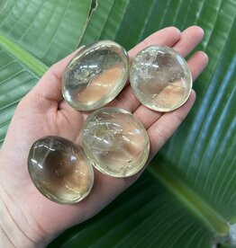 Natural Citrine Palm Stone, Size X-Small [50-74gr]