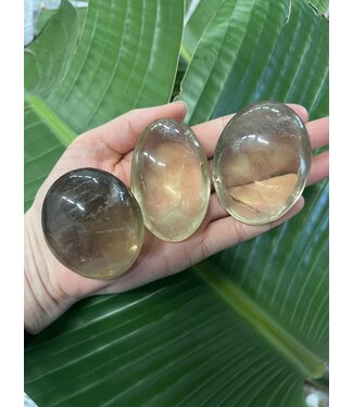 Natural Citrine Palm Stone, Size Medium [100-124gr]