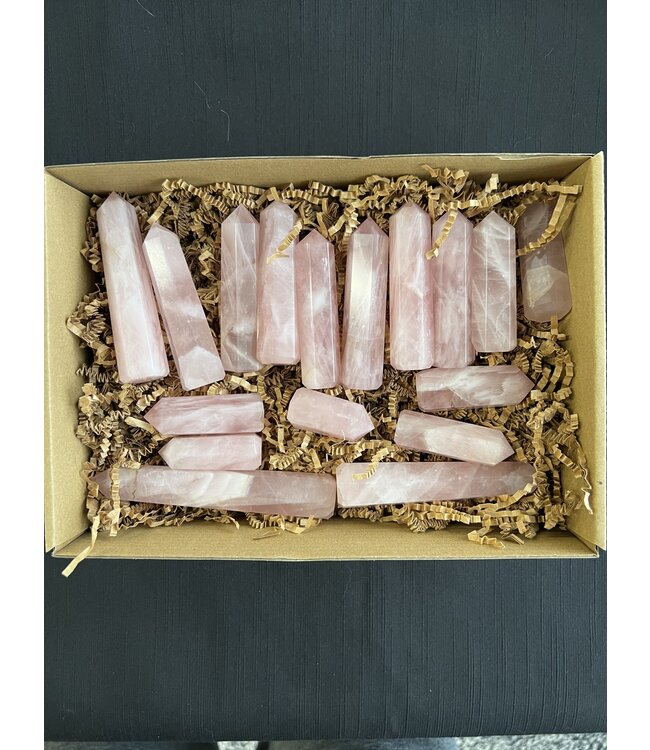 Rose Quartz Points 1KG bulk lot