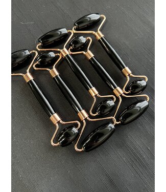 Black Obsidian/Rose Gold Facial Rollers, 5pk