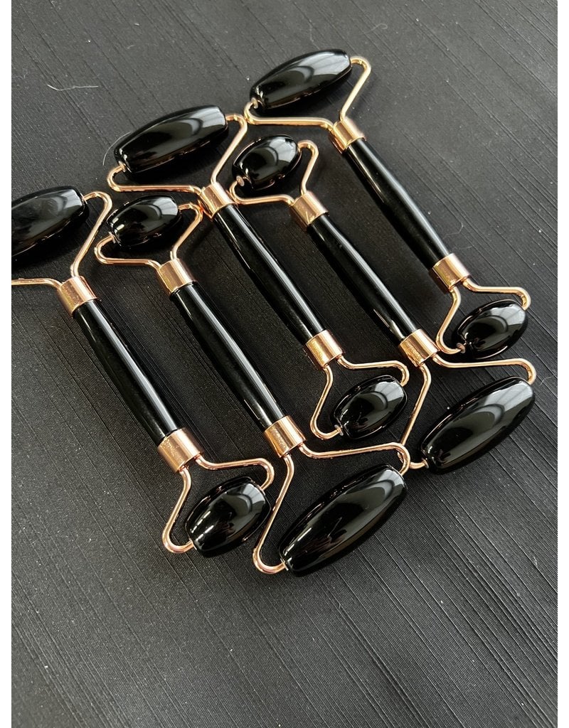 Black Obsidian/Rose Gold Facial Rollers, 5pk