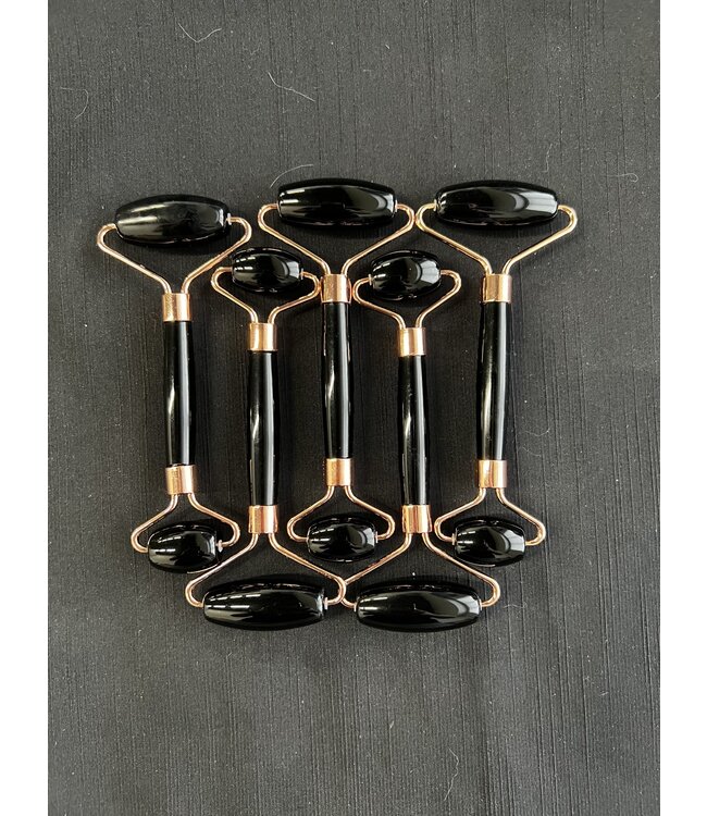 Black Obsidian/Rose Gold Facial Rollers, 5pk