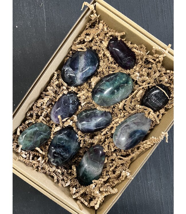 Rainbow Fluorite Palms 1KG bulk lot