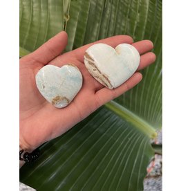 Caribbean Calcite Heart, Size X-Small [50-74gr]