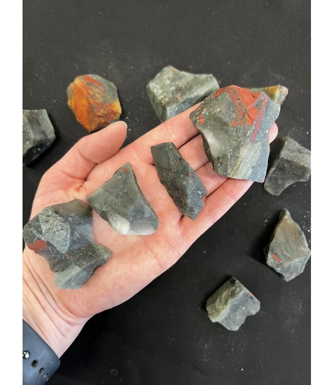 Rough African Bloodstone Size Small 500gr Bulk Pack