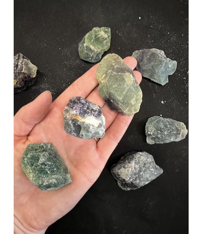 Rough Rainbow Fluorite Size Small 500gr Bulk Pack