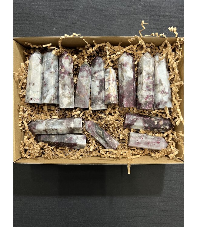 Pink Tourmaline Points 1KG bulk lot