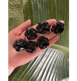 Black Obsidian Small Paw Print