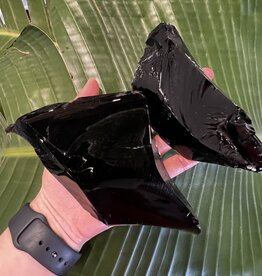 Rough Black Obsidian Size 4 [300-399gr]