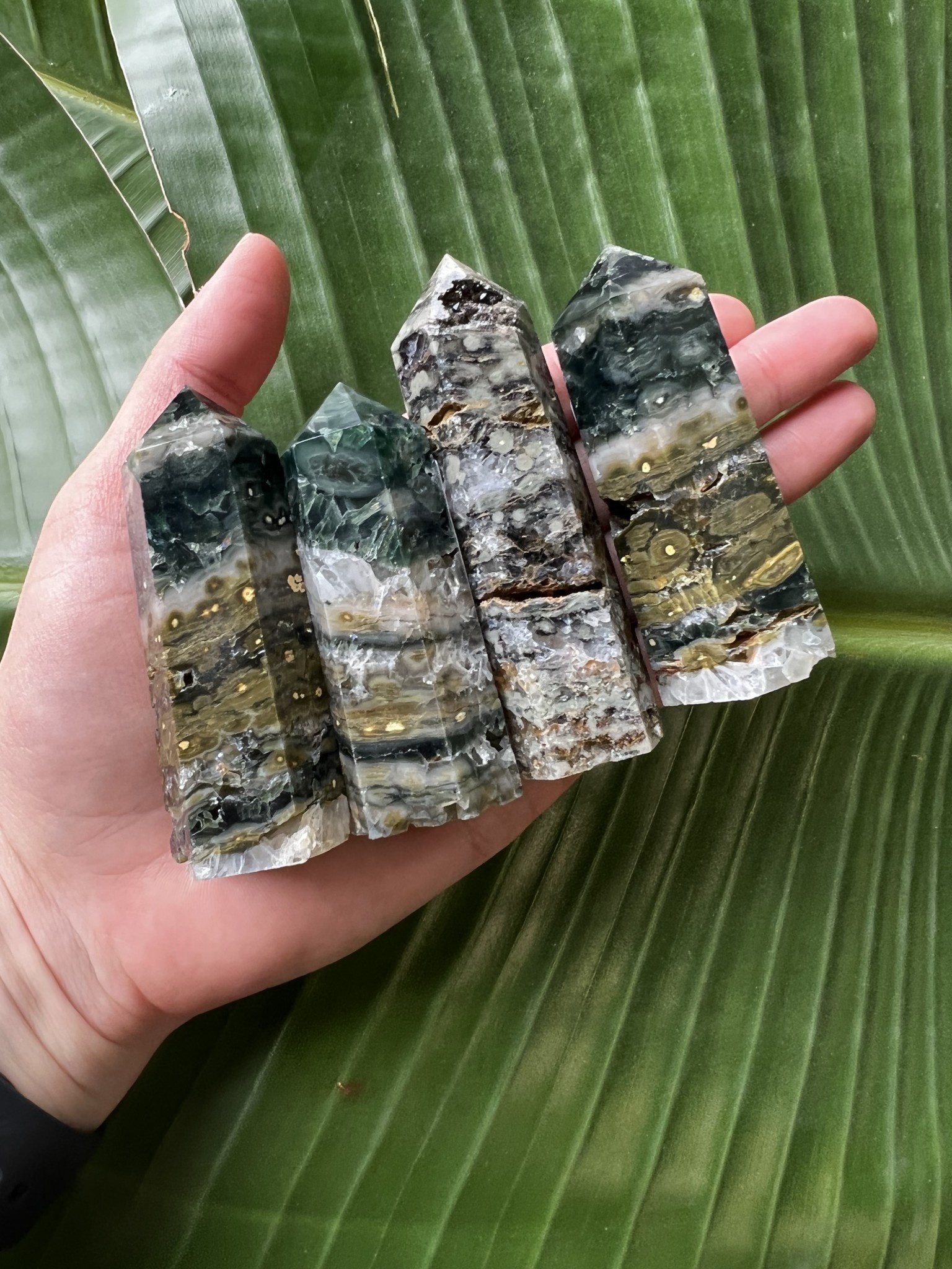 Ocean Jasper Point, Size Large [75-99gr] - The Raw Rock Shop Inc.