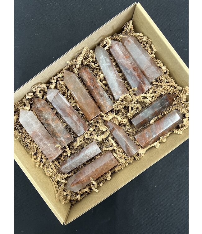 Red Hematoid/Fire Quartz Points 1KG bulk lot