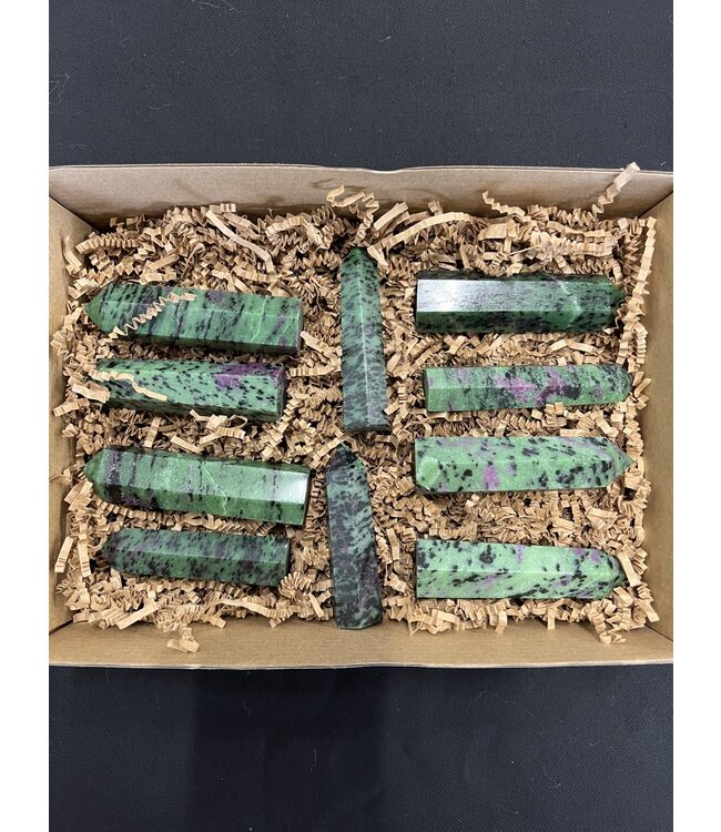 Ruby Zoisite Points 1KG bulk lot