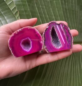 Pink Agate Geode Cut Base Size 1 [1-99gr]