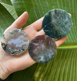 Moss Agate Circles, Size XX-Small [25-49gr]