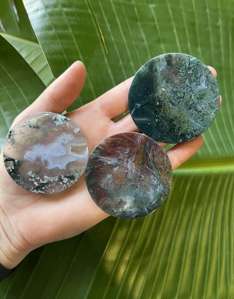 Moss Agate Circles, Size XX-Small [25-49gr]
